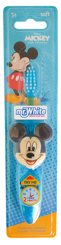 MR. WHITE Mickey Mouse baterijā darbināta spidzinošā zobu birste, 1 gab.