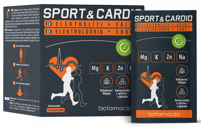 Bio Magnijs + Bio Kālijs Sport&Cardio - BIOFARMACIJA pulveris 14 paciņās