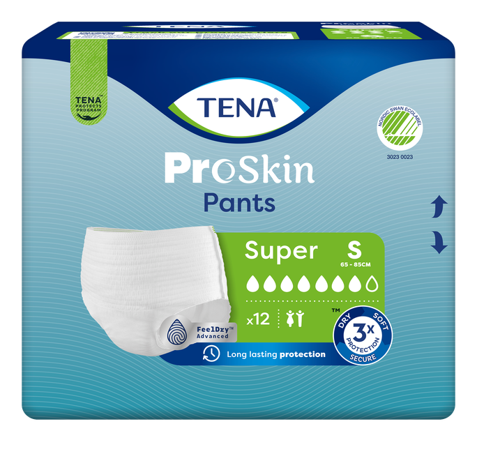 TENA Pants Super S — 12 vienības urīna nesaturošas biksītes