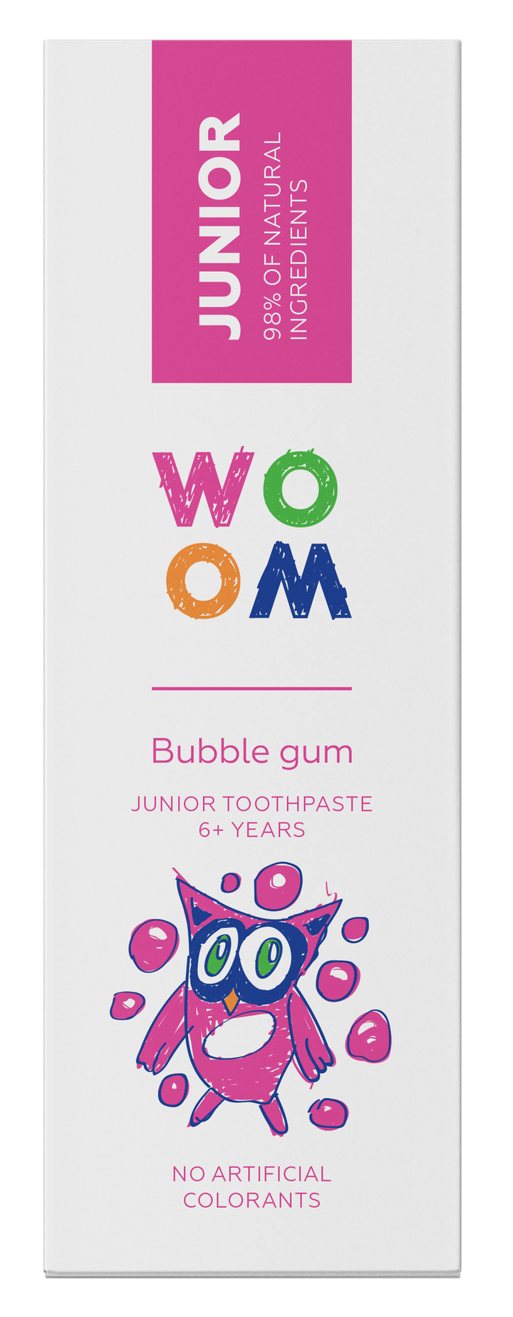 WOOM Junior Bubble Gum zobu pasta 6+ gadiem, 50 ml