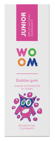 WOOM Junior Bubble Gum zobu pasta 6+ gadiem, 50 ml