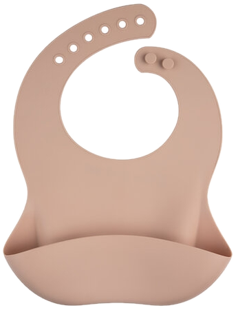 CANPOL BABIES bērnības lacīte no silīciuma ar kabatiņu Beige, 1 vienums