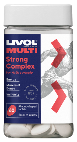 LIVOL Multi Strong Complex 60 tabletes - vitamīnu un minerālvielu komplekss