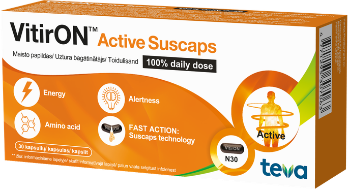 VITIRON Active 100% Dienas deva Suscaps kapsulas, 30 gab.