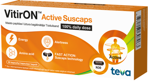 VITIRON Active 100% Dienas deva Suscaps kapsulas, 30 gab.