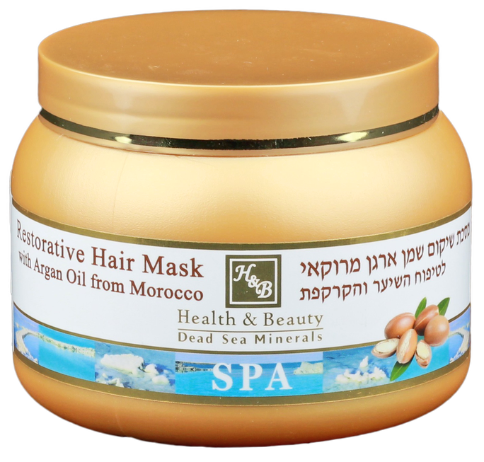 Argan eļļas un Nāves jūras minerālu matu maska HEALTH&BEAUTY, 250 ml