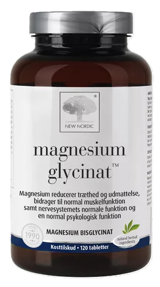 NEW NORDIC Magnija Glicinīts – 120 tabletes