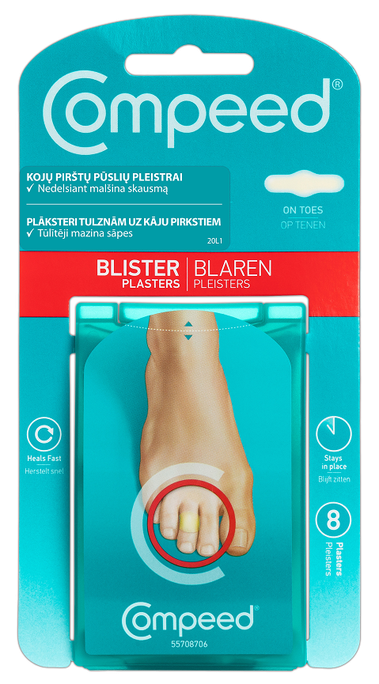 COMPEED plāksteri kāju pirkstu tulznām, 8 vienības