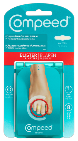 COMPEED plāksteri kāju pirkstu tulznām, 8 vienības