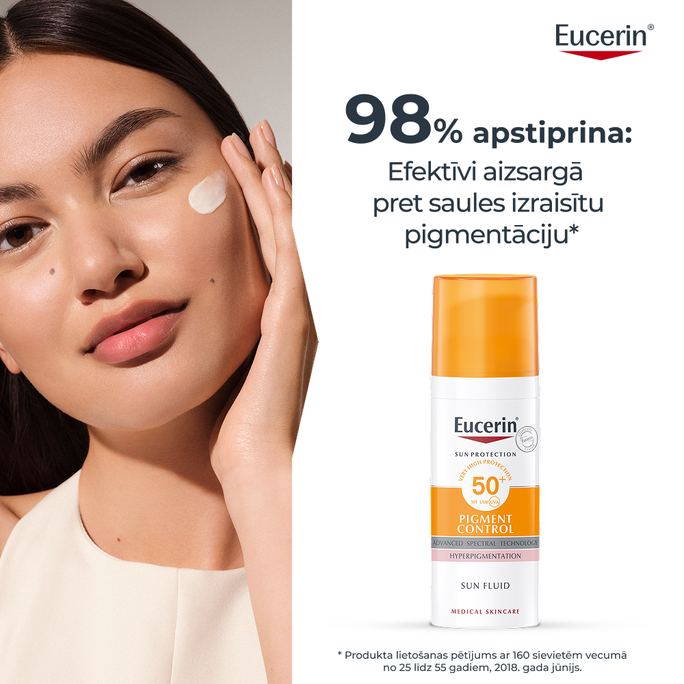 Eucerin Sun Pigment Control SPF50+ - saules aizsarglīdzeklis sejai, 50 ml