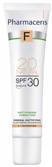 PHARMACERIS F Natural tonālais krēms Matt-Mineral SPF 30, 30 ml