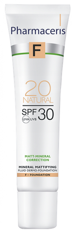 PHARMACERIS F Natural tonālais krēms Matt-Mineral SPF 30, 30 ml