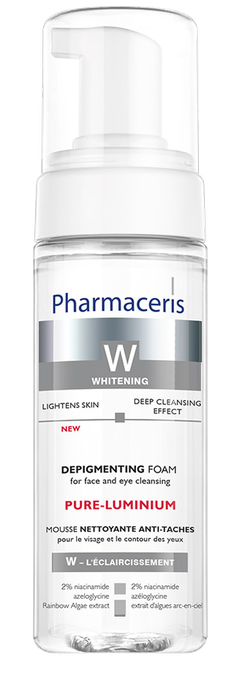 PHARMACERIS W Pure-Luminium Depigmentējošas attīrošas putas sejā un acu apvidū, 150 ml