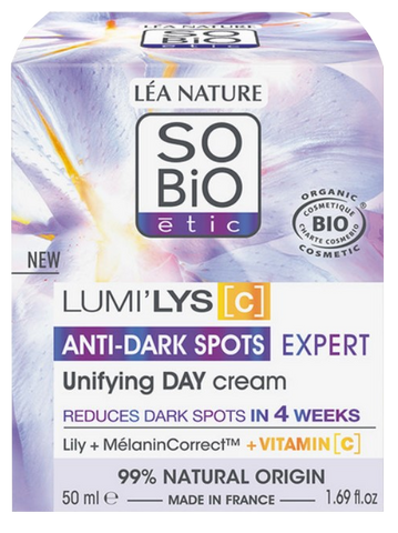 SO BIO ETIC Unifiējošs sejas krēms pret tumšajiem plankumiem dienai, 50 ml