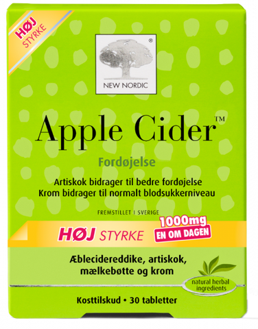 NEW NORDIC Ābolu sidra tabletes Mega Stiprumā, 30 gab.