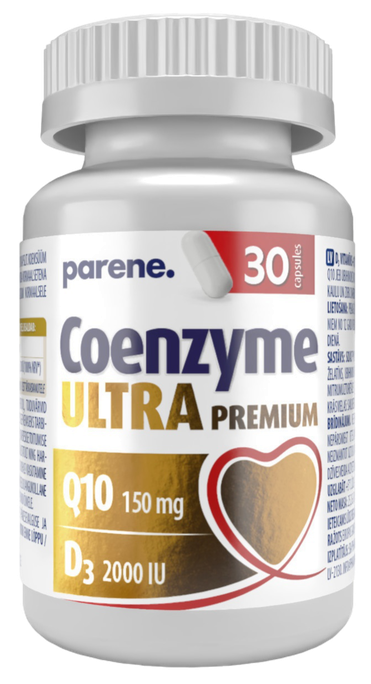 PARENE Ultra Premium kapsulas ar koenzīmu Q10, 30 gab.