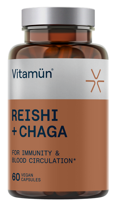 VITAMUN Kapsulas ar Reishi un Chaga, 60 gab.