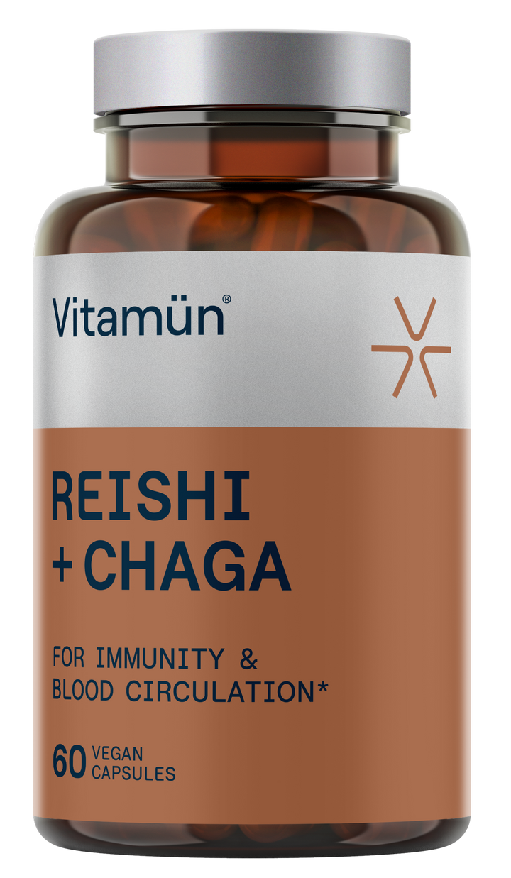 VITAMUN Kapsulas ar Reishi un Chaga, 60 gab.