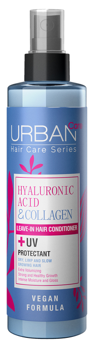 URBAN CARE Matu kondicionieris bez skalošanas ar kolagēnu un hialuronskābi, 200 ml