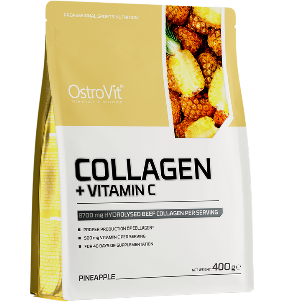 OSTROVIT Kolagēns + C vitamīns Ananāsu pulveris, 400 g