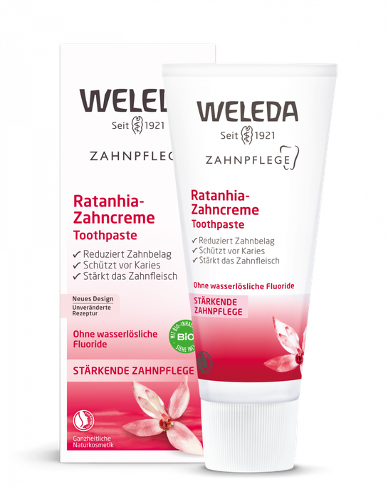WELEDA zobu pasta ar ratanhiju, 75 ml