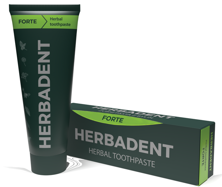 HERBADENT Forte zobu pasta (1450 ppm), 75 g ikdienas kopšanai