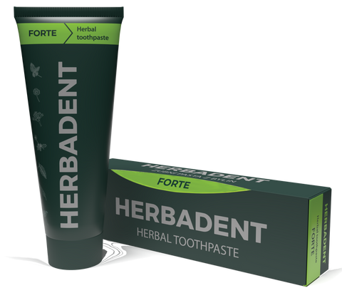 HERBADENT Forte zobu pasta (1450 ppm), 75 g ikdienas kopšanai