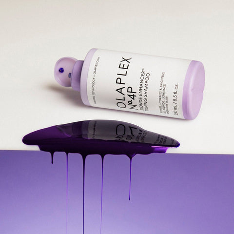 OLAPLEX Nr. 4P Blonde Enhancer tonējošais šampūns matu spilgtumam, 250 ml