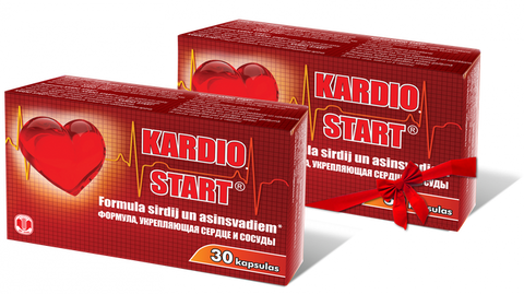KARDIO START (1+1) - 30 kapsulu iepakojums sirds veselībai