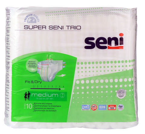 SENI Trio Super autiņbiksītes Medium 75-100 cm, 10 gab.