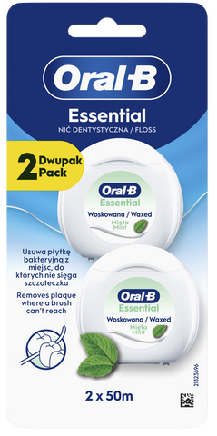 Zobu diegs Oral-B Essential ar piparmētru, 100m (2x50m)