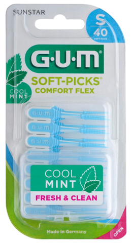 GUM Soft-Pick Comfort Flex Small Mint zobstarpīšu tīrīšanas birstīte, 40 gab.