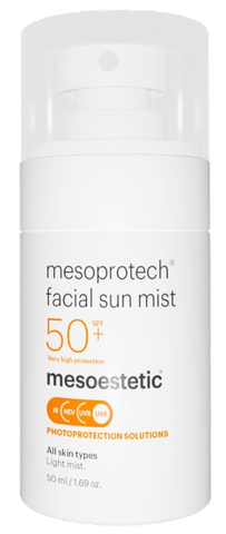 MESOESTETIC Mesoprotech SPF 50+ pretnovecošanās sejas saules aizsargsprejs, 50 ml