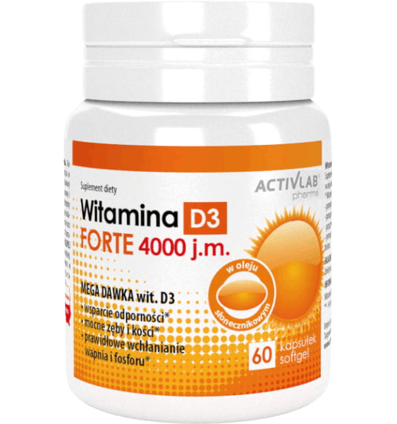 D3 vitamīns 4000 SV ACTIVLAB kapsulās, 60 šķīdības