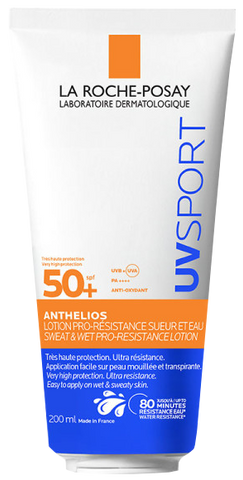 LA ROCHE-POSAY UVSport Sweat&Wet 200 ml SPF50 saules aizsarglīdzeklis sportistiem
