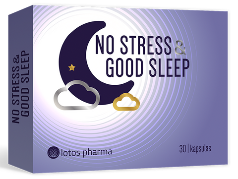 Kapsulas "No Stress & Good Sleep" labam minam bez stress, 30 gab.