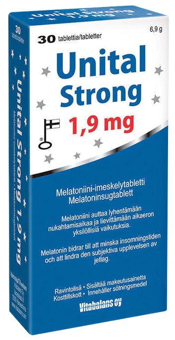 VITABALANS Unital Strong tabletes ar melatonīnu 1,9 mg, 30 gab.