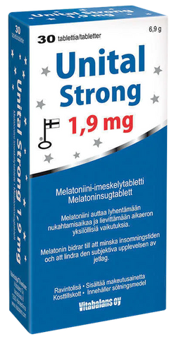 VITABALANS Unital Strong tabletes ar melatonīnu 1,9 mg, 30 gab.
