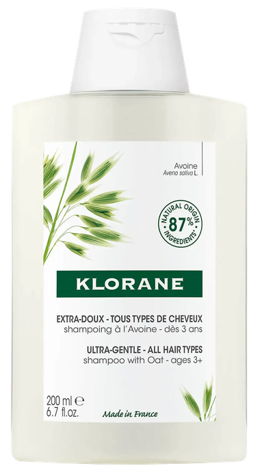 KLORANE Mīkstinošais šampūns ar auzu pienu, 200 ml