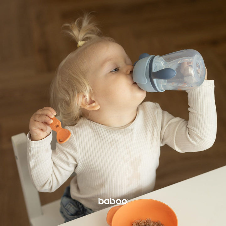 BABOO Blue Haze — krūzīte ar salmiņu bērniem 9+ mēn. (260 ml), 1 gab.