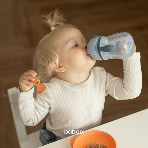 BABOO Blue Haze — krūzīte ar salmiņu bērniem 9+ mēn. (260 ml), 1 gab.