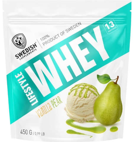 Whey Vanilla Pear pulveris no SWEDISH SUPPLEMENTS Lifestyle, 450 g