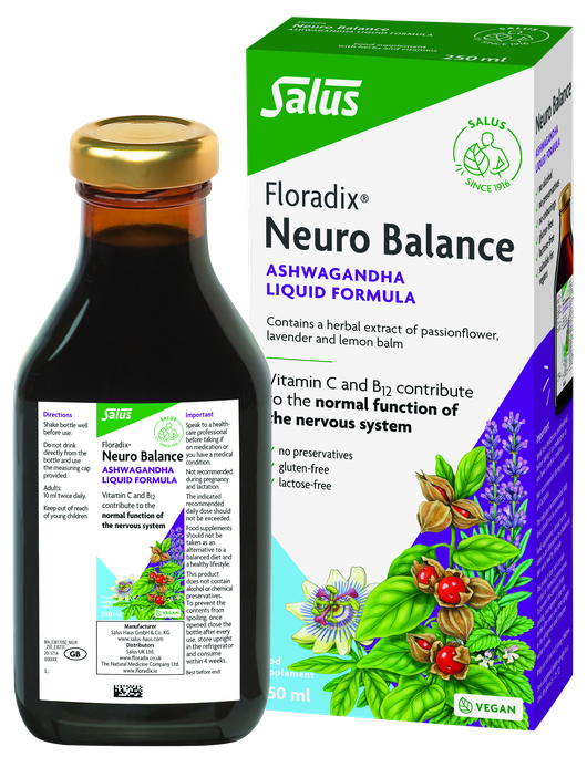 FLORADIX Neuro Balance šķidrums – 250 ml tilpuma augā