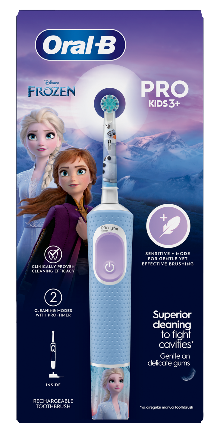 Frozen elektriskā zobu birste Oral-B Vitality PRO Kids 3+ no zobārstu rekomendācijas