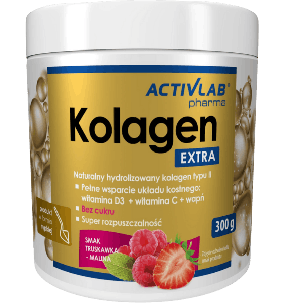 ACTIVLAB Kolagēns XTRA Avenes-zemenes pulveris 300 g
