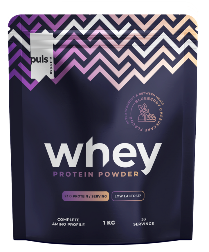 PULS NUTRITION Whey Low Lactose Melleņu Siera Kūka 1000 g proteīna pulveris