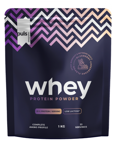 PULS NUTRITION Whey Low Lactose Melleņu Siera Kūka 1000 g proteīna pulveris