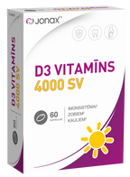 D3 vitamīns JONAX 4000 SV — 60 kapsulas