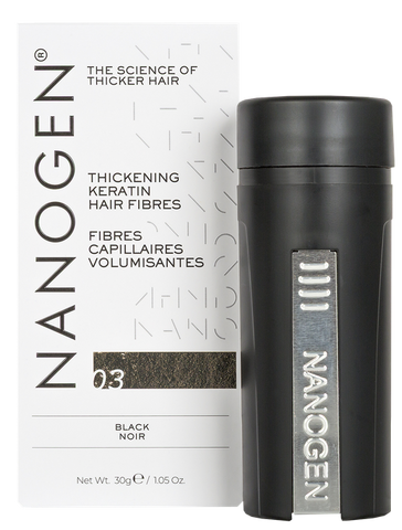 NANOGEN Keratin Black matu sabiezinošas šķiedras, 30 g