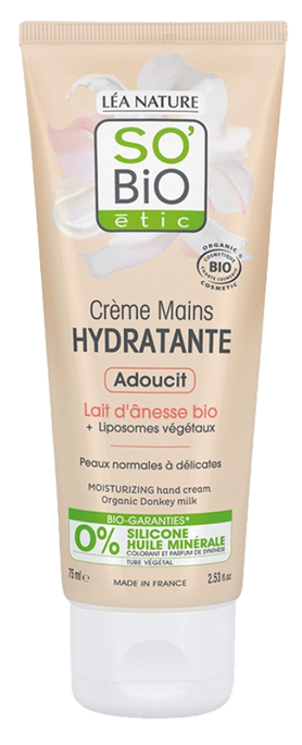 SO BIO ETIC roku krēms ar ēzeļa pienu, 75 ml